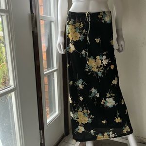 Vintage Ecru floral maxi skirt
